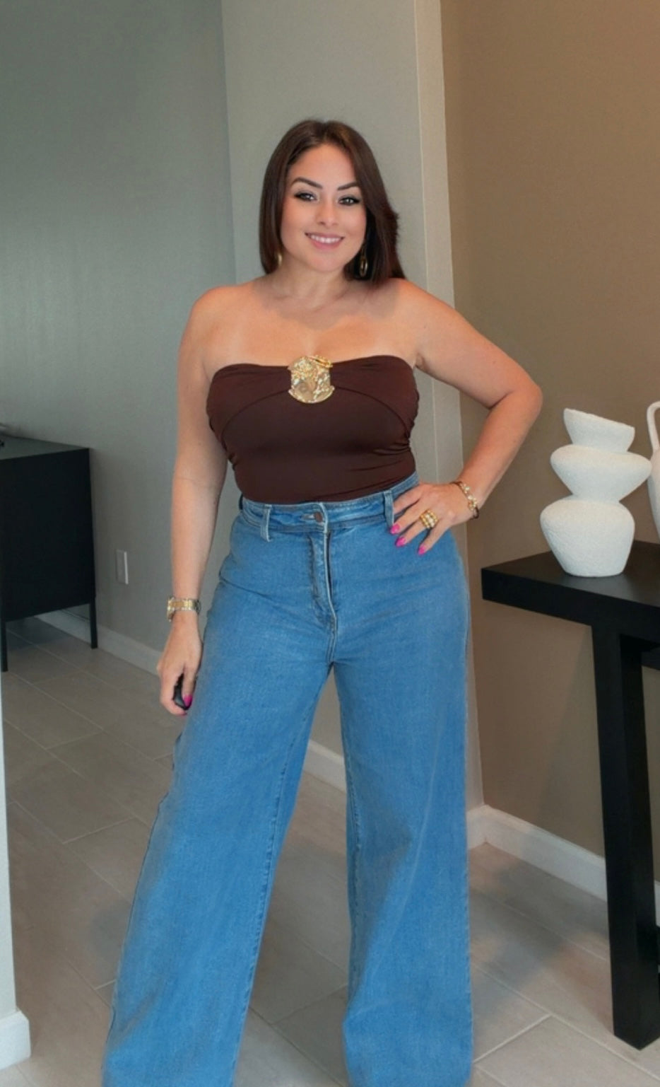 Chic Bodysuit Marrón